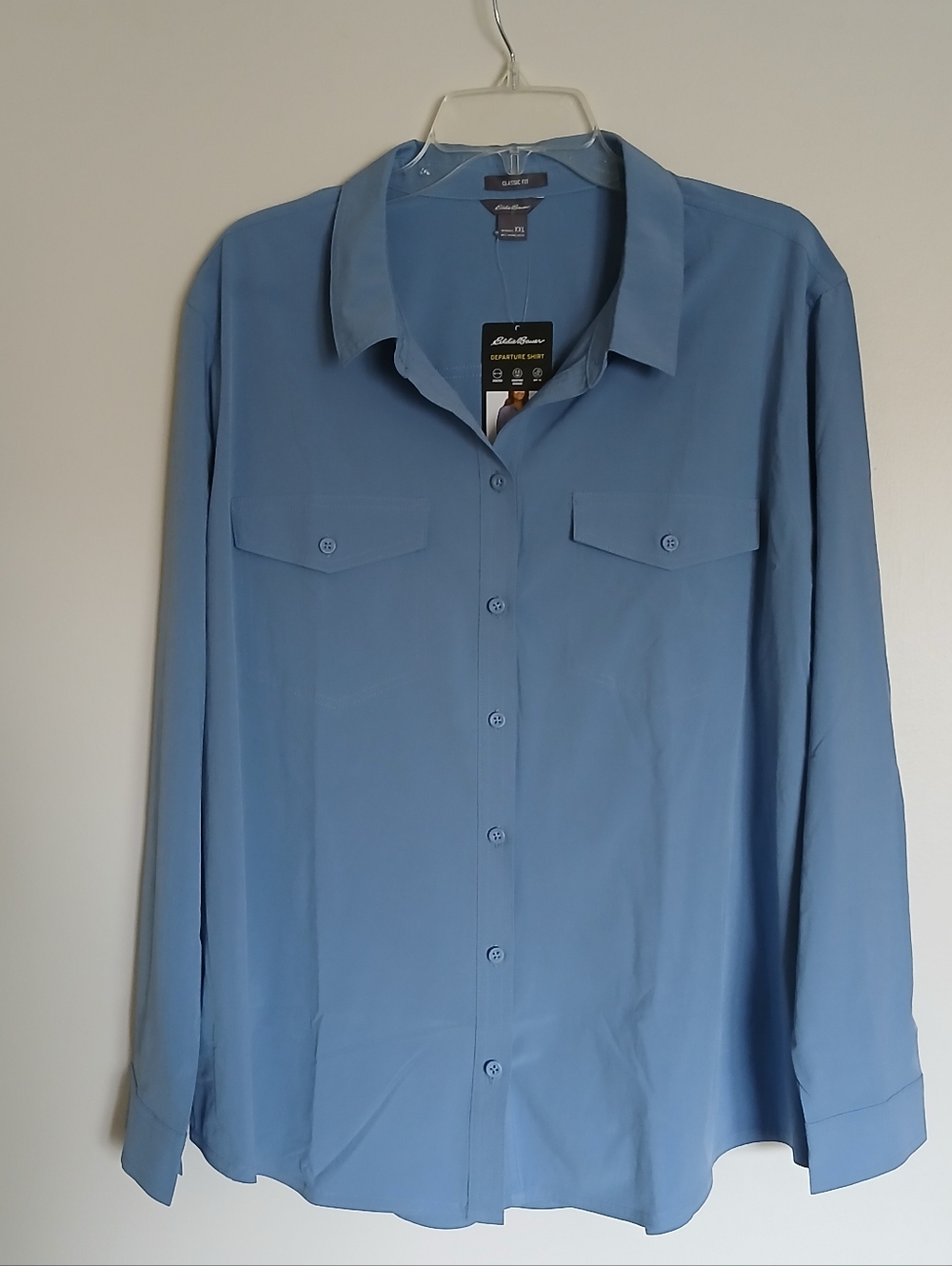 Eddie Bauer Womens XXL Blue Long Sleeve Shirt